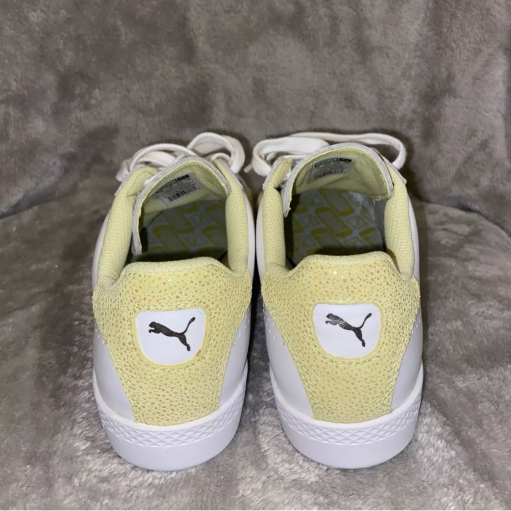 PUMA MATCH LO RESET Sneaker White/Light Green Sparkle Size US 6.5 - Picture 10 of 11